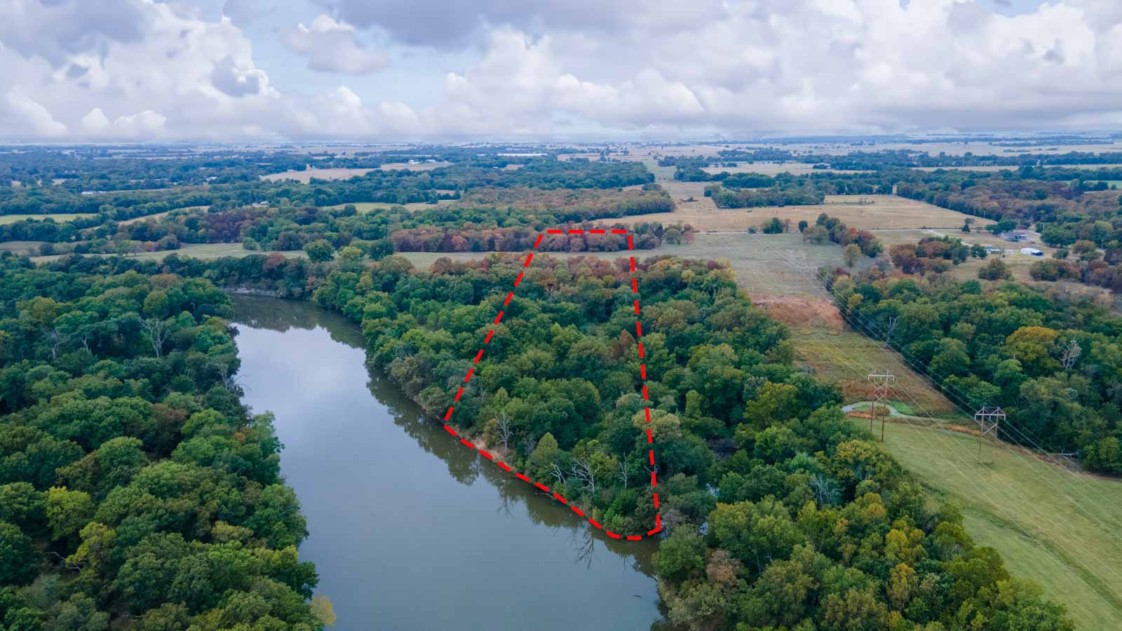 Legal Access Aerial Image of Land with Water