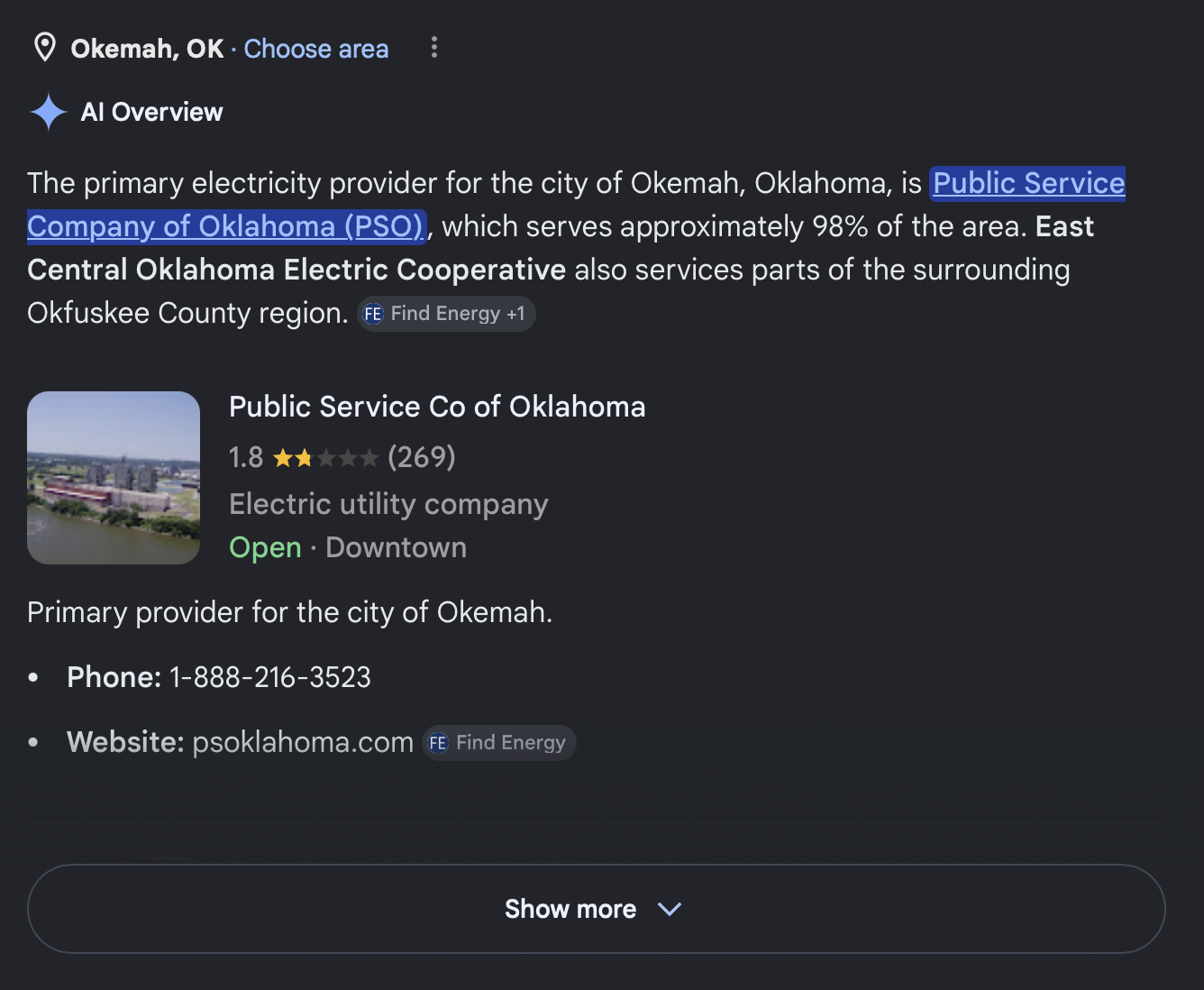 Electric Providers Online Okemah