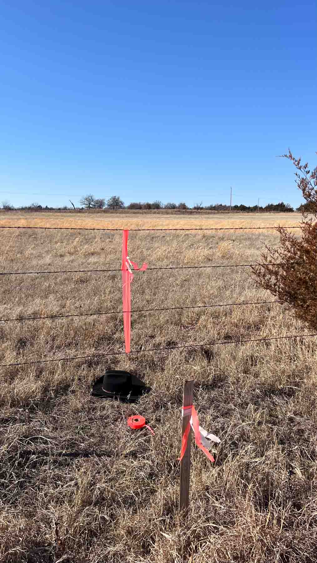 Survey marker on a rural property