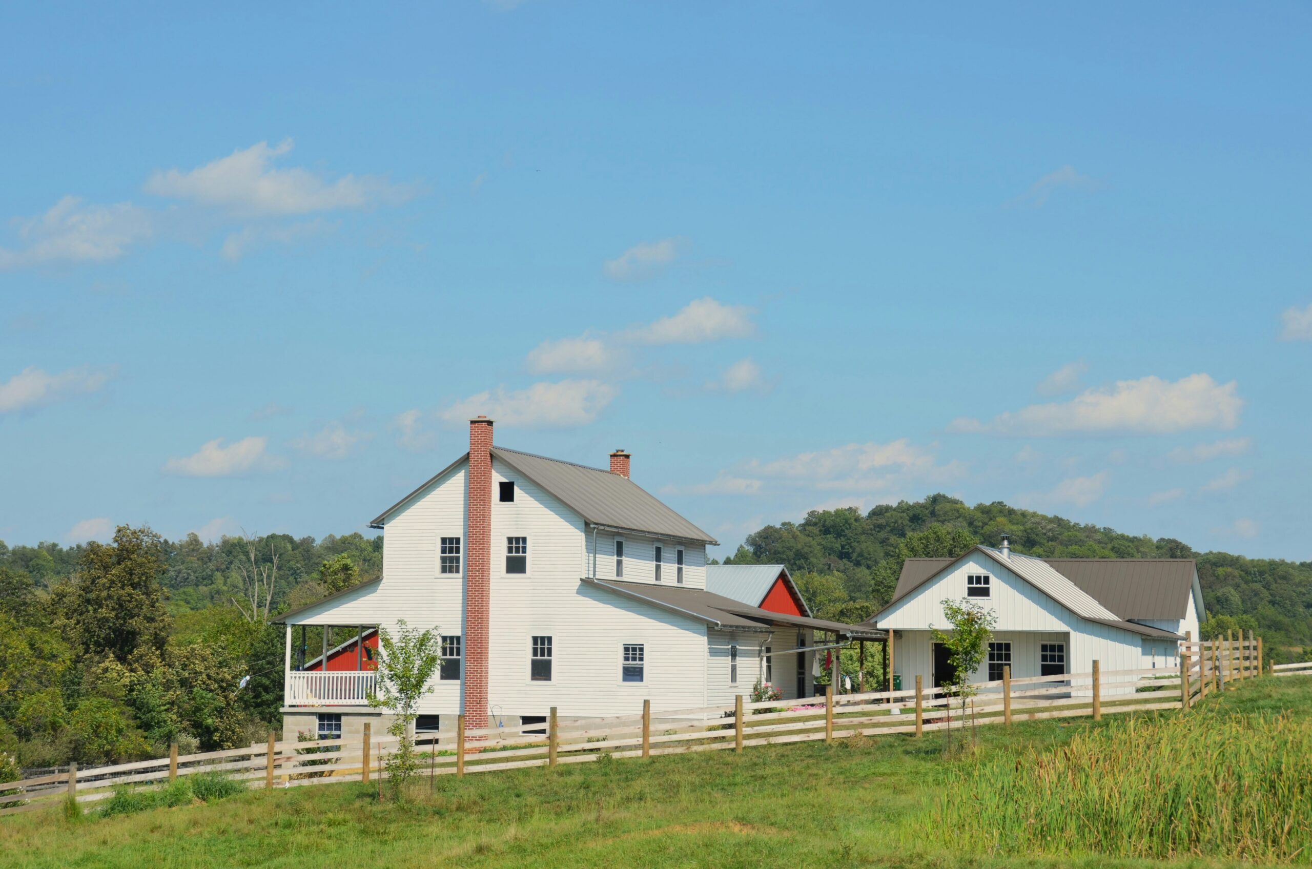 White farmhouse